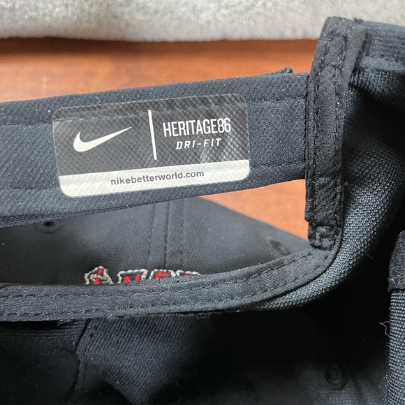 Nike Heritage86 HAT CAP MLB LOS ANGELES ANGELS Of Anaheim Black Red Embroidered - Picture 9 of 12